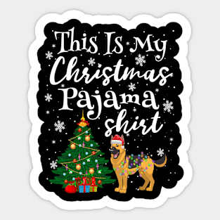 This is my Christmas Pajama Shirt German Shepherd Lover Dog Sticker